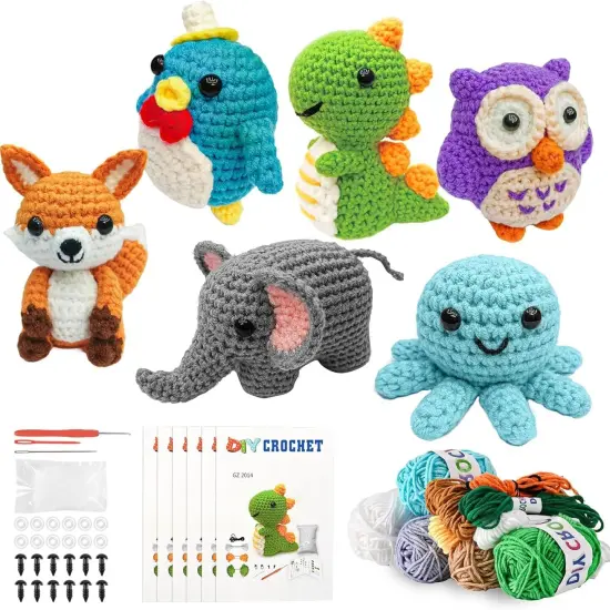 6PCS Crochet Kit for Beginners, 2026 Knitting {1}