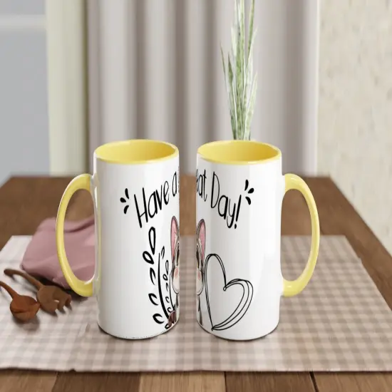 Have a great day Dog Mug White 11oz Ceramic Mug {2}