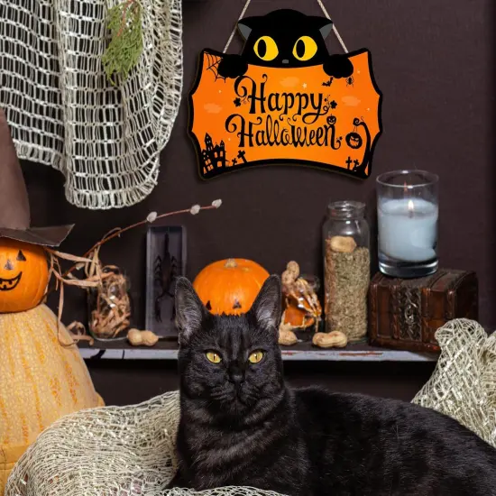 Happy Halloween Sign Front Door {5}