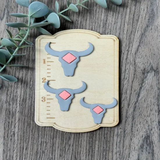 Bull Skull Diamond | Faux Turquoise | Country Western Clay Cutters {6}