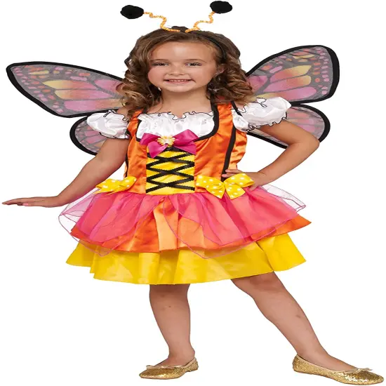 Rubie's Child's Glittery Orange Butterfly Costume {1}