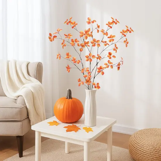 3Pcs Fall Leaves Stems {3}