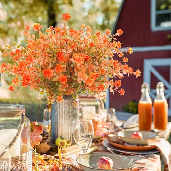 24PCS Artificial Fall Flowers for Outdoors {4}