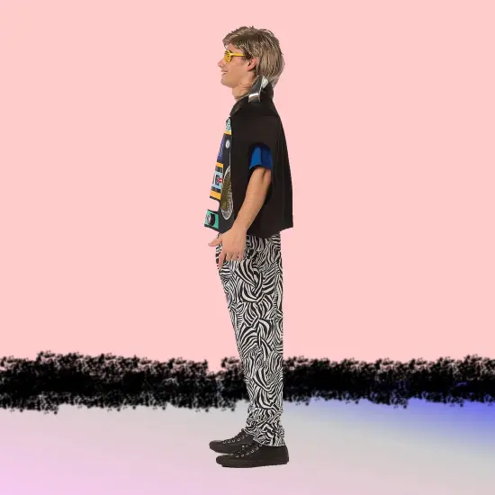 Funny Boombox Adult Costume Retro Foam Stereo Party Tunic {5}