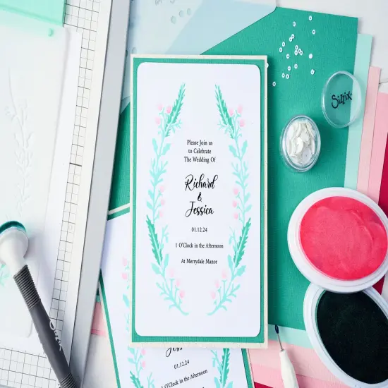 Sizzix A6 Layered Stencils 4/Pkg by Jen Long-Merry & Bright #3 {4}