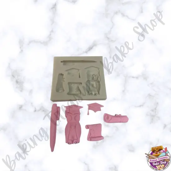 Graduation Owl Silicone Mold # 2 {1}