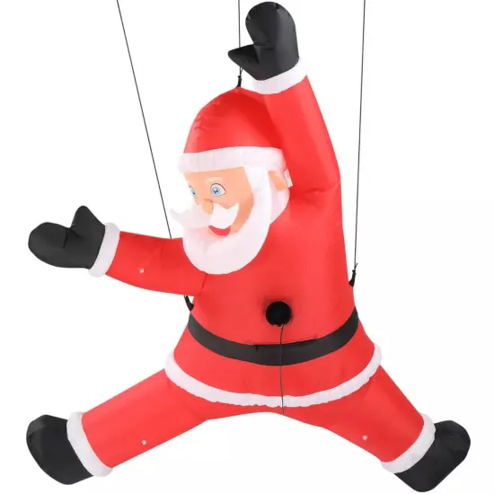 Kitcheniva Inflatable Lighted Hanging Santa Claus With Gift Bag 5 FT {2}