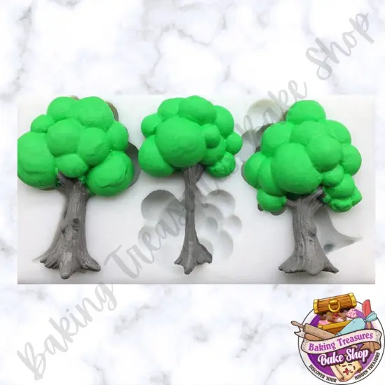 Tree Trio Silicone Mold {2}