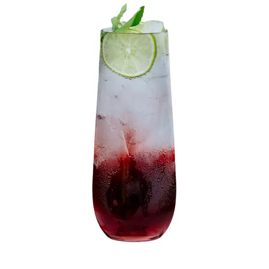 Clear Stemless Plastic Champagne Flutes - 9 oz. (64 Glasses) {2}