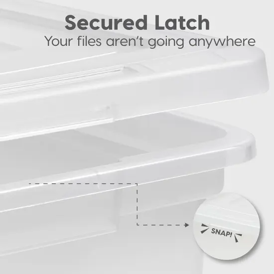 IRIS USA 4 Pack Letter/Legal Size File Box, File Folders, File Organizer {5}