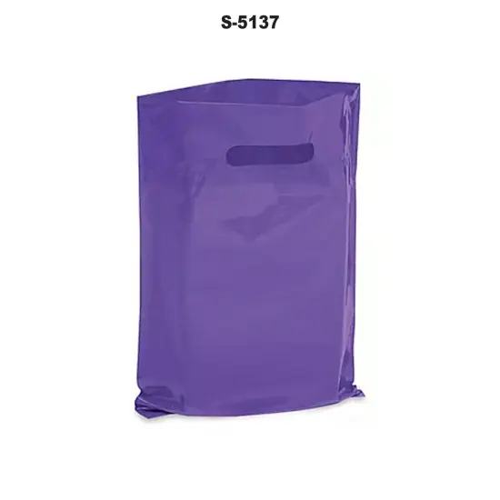 9 x 12" Die Cut Handle Bags Purple {3}