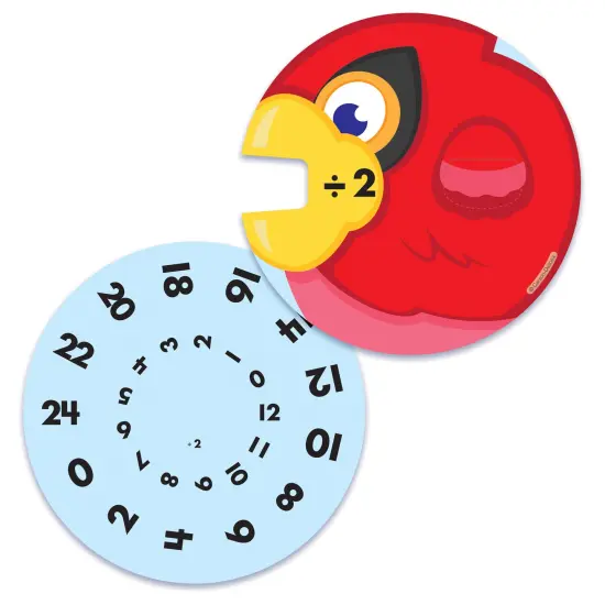 Carson Dellosa Set of Division EZ Spin Wheels, 18 2-Piece Math Manipulatives Covering Mixed Practice and Facts, Educational Toys for Homeschool and Classroom {3}