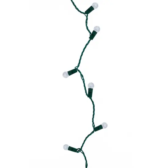 70 LED Indoor Outdoor G12 Round Bulb Christmas String Lights Cool White {6}