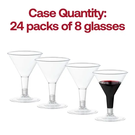 Clear Plastic Mini Martini Shot Glasses - 2 oz. (192 Glasses) {5}