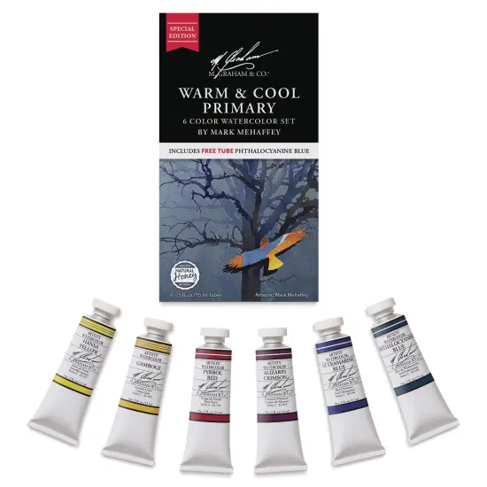 M. Graham Artists' Watercolor - Set of 6, Warm and Cool, 15 ml {1}