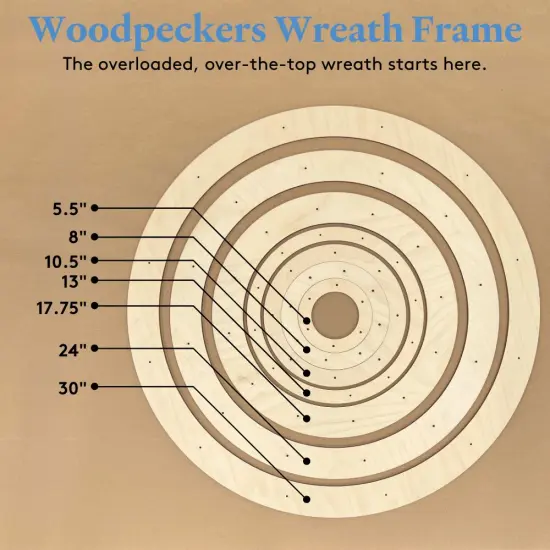 Wood Wreath Form, Multiple sizes available, Wood Rings for Crafts & Door Wreath | Woodpeckers {2}