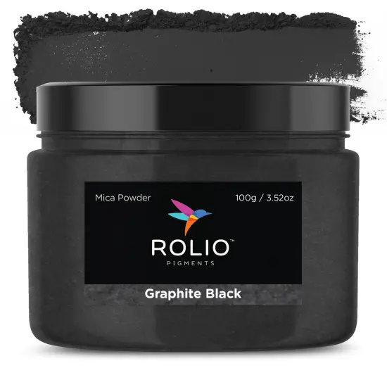 Rolio - 1 Jar Mica Powder (Graphite Black) - 100g {1}