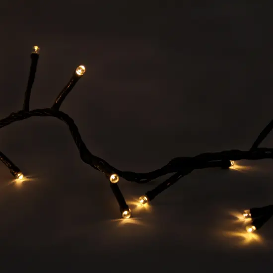 Perfect Holiday 240 LED Cluster Lights Black Wire Warm white {2}