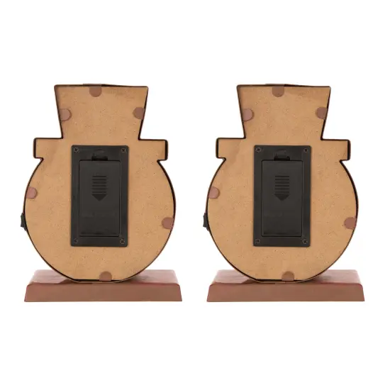 Set of 2 Marquee LED Tree/Snowman Head Stocking Holder Set of 2-"Snowman" {6}