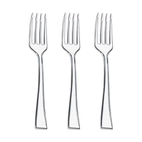 Clear Mini Plastic Disposable Tasting Forks (960 Forks) {2}