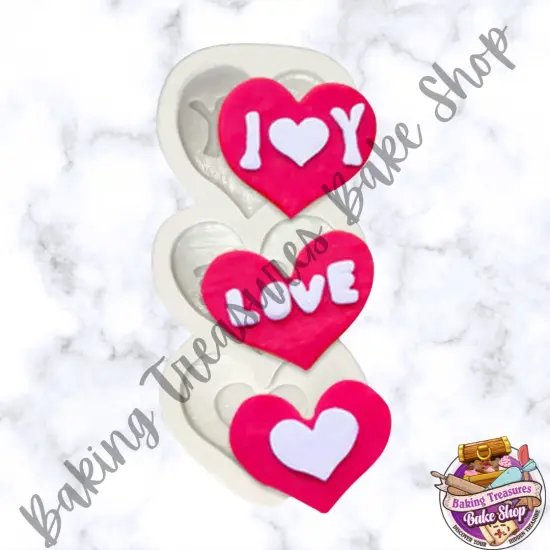 Hearts of love Trio Silicone Mold {1}