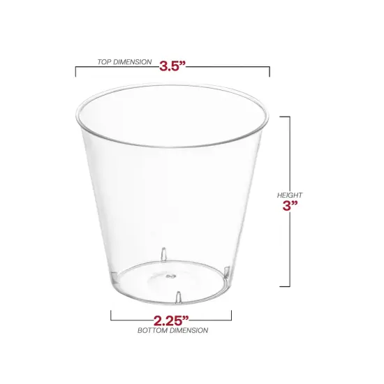Crystal Clear Plastic Disposable Party Cups - 9 oz. (500 Cups) {3}