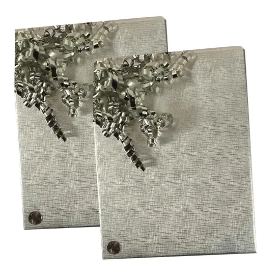 Silver Textured Embossed Metallic Wrapping Paper 24" x 417" Roll {5}