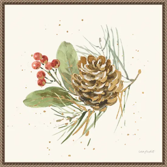 Winter Blooms VI by Lisa Audit Framed Canvas Wall Art {1}
