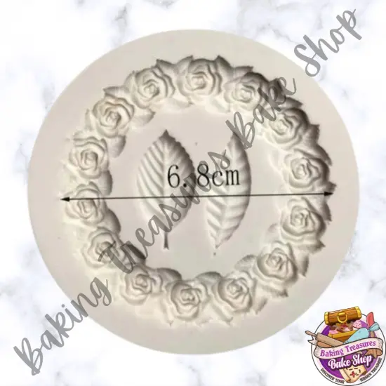 Rose Flower Wreath Silicone Mold {2}