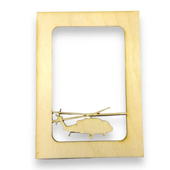 Helicopter Photo Frame Insert - Baltic Birch (FRAME NOT INCLUDED) {6}
