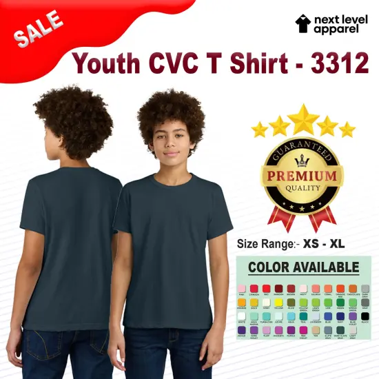 Next Level&reg; Youth Short Sleeve Crewneck CVC T-Shirt Banana cream {2}