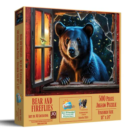 Sunsout Bear and Fireflies 500 pc Jigsaw Puzzle 71824 {3}