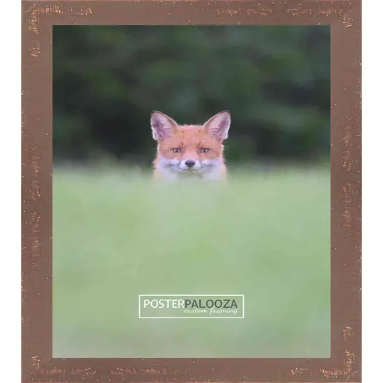 Panoramic Shabby Chic Brown Picture Frame - UV Acrylic, Foam Board Backing, Hanging Hardware {3}