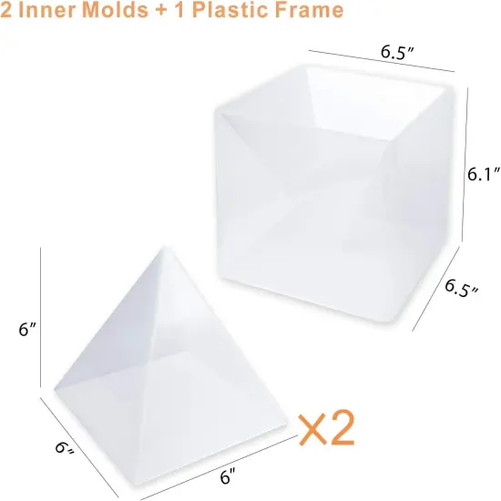 LET'S RESIN Pyramid Molds for Resin,Large Silicone Pyramid Molds,Silicone Resin Molds for DIY Pyramid, Jewelry,Great for Paperweight, Home Decoration(Height:15cm/5.9inch) {2}