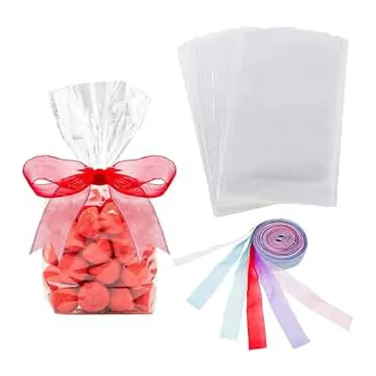 23" x 9" Gusseted Pinched Bottom Basket Bags100 Count for Gifts and Packaging {4}