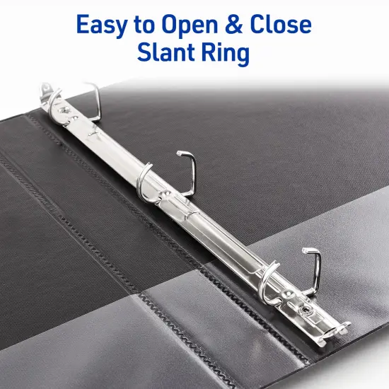 Avery Durable View 3 Ring Binders, 1 Inch Slant Rings, 250-Sheet Capacity, DuraHinge, 1.4 Inch Wide Spine, Customizable Clear Covers and Spine, Assorted Pastel Colors (6-Pack of 05632) {3}