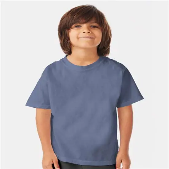 Hanes&reg; Garment Dyed Youth T-Shirt Soothing Blue {4}