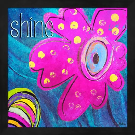 Bright Collage Flowers II by Patricia Pinto 13" x 13" Framed Wall Art {1}