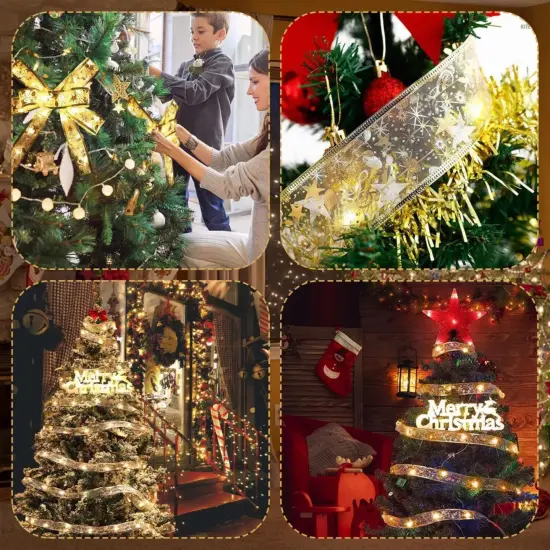Kitcheniva LED Ribbon Christmas Tree Top Topper Lights Decor 13 FT {3}