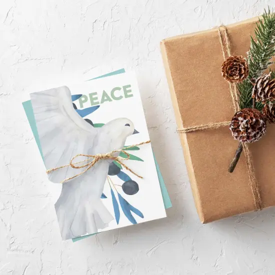Peace on Earth Christmas Cards - 24-Pack Holiday Greeting Cards with 6 Beautiful Dove Designs, Perfect for Sharing Peaceful Merry Christmas & Holiday Wishes, Blank Inside for Personalized Messages - Elegant and Serene Stationery Set {2}