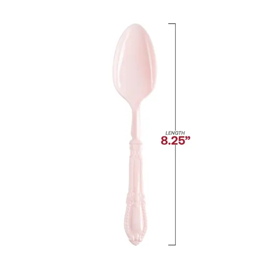 Pink Baroque Disposable Plastic Dinner Spoons (480 Spoons) {3}