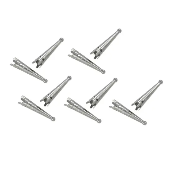 JewelrySupply Silver Color Bolo Tip with Design 28mm (Pack of 10) {1}