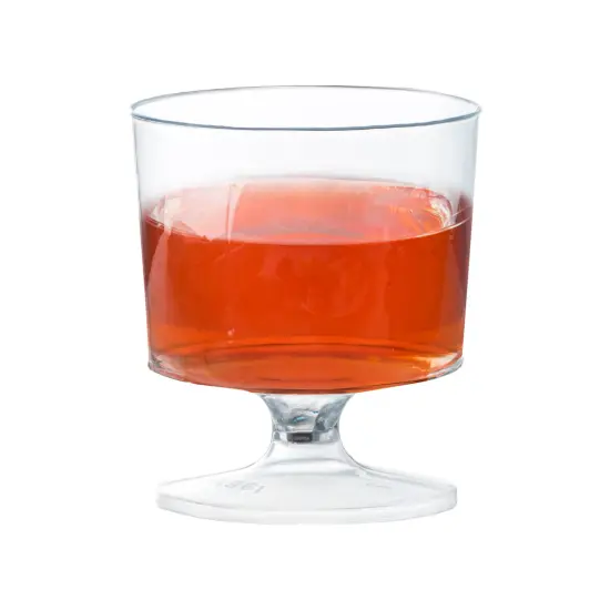 Clear Round Plastic Disposable Mini Wine Glasses - 2 oz. (480 Glasses) {2}