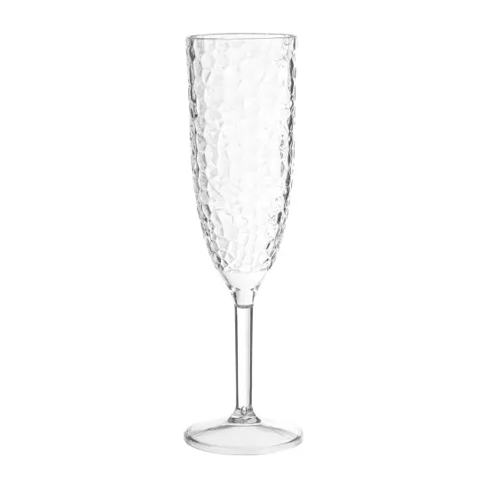 Crystal Disposable Plastic Champagne Flutes - 8 oz. (48 Glasses) {1}