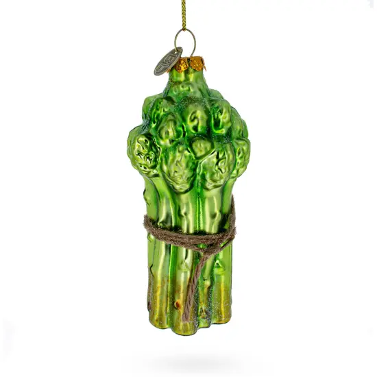 Fresh Asparagus Glass Christmas Ornament {1}