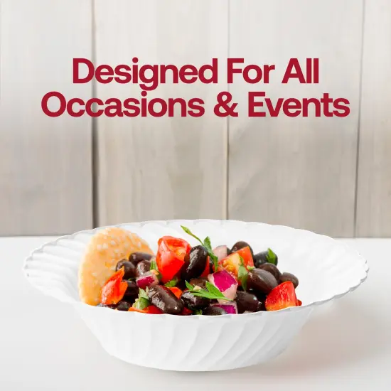 White Flair Plastic Soup Bowls - 12 oz. (180 Bowls) {6}