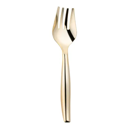 Gold Disposable Plastic Serving Forks (60 Serving Forks) {1}