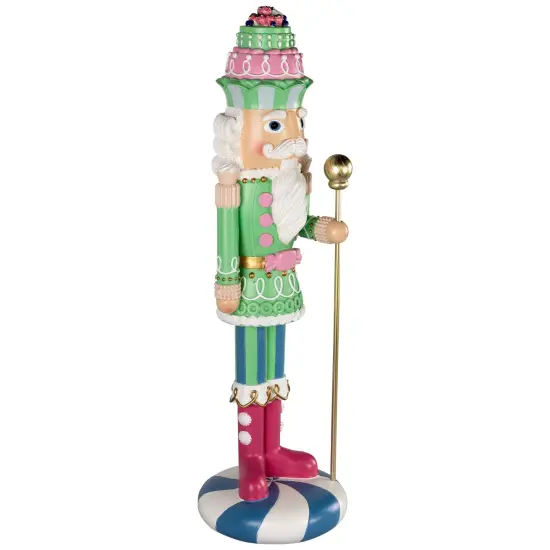 Northlight Pastel Christmas Candy Nutcracker King - 21.75" - Green {5}