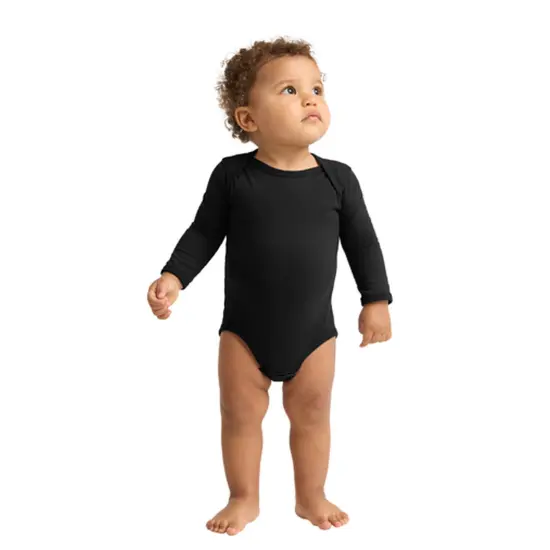 Rabbit Skins&reg; Infant Long Sleeve Jersey Bodysuit - 4421 Rainbow Stripe {3}
