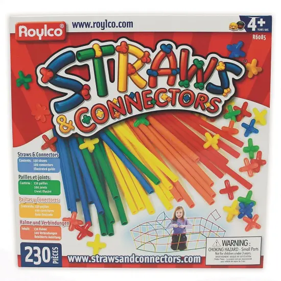 Straw and Connector Building Set (Set of 230) {3}